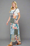 Overall Floral Patchwork Maxi Dress - Multi