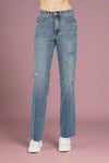 HW Tummy Control Cut Raw Hem Straight JB89