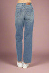 HW Tummy Control Cut Raw Hem Straight JB89