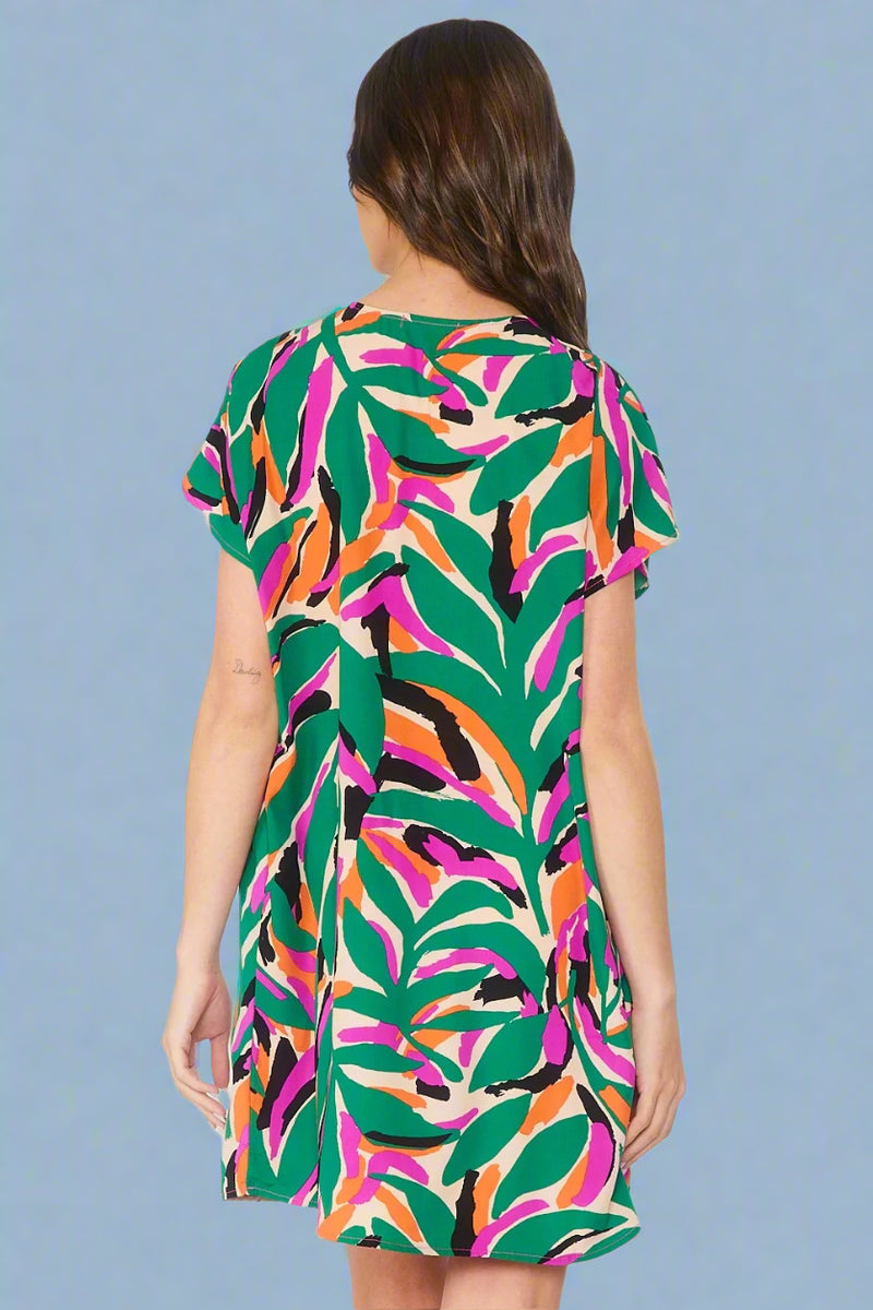 Tropical Relaxed Dress - Kelly