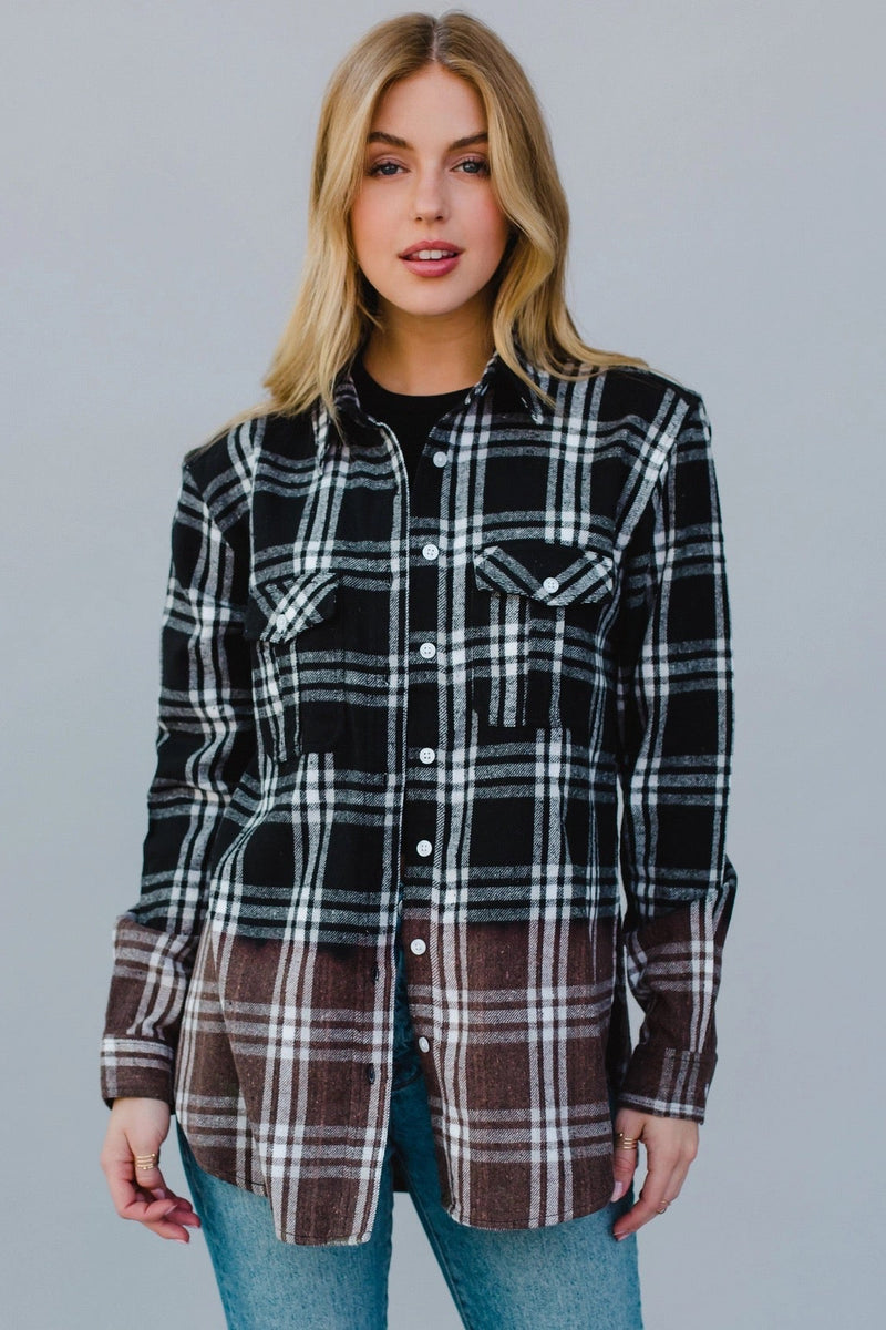 Black & White Plaid Flannel