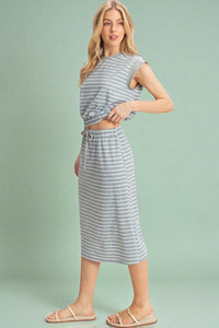 Striped Top - Gray