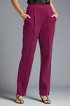 Magic High Waist Relaxed Pants - Merlot