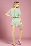 Short Sleeve Romper - Olive