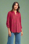 Lizzy Top - Mocha Pink Floral