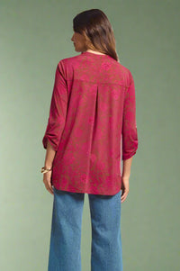 Lizzy Top - Mocha Pink Floral