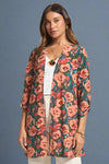 Lizzy Cardigan - Olive Floral