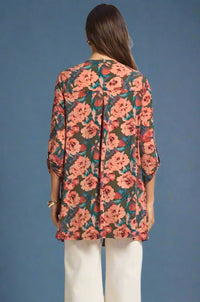 Lizzy Cardigan - Olive Floral