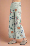 Flower Power Wide Leg Pant - Green