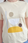 Classic Tee With Print - Sand