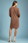 Long Sleeve Lizzy Dress - Solid Mocha