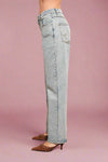 Western Yoke Studded Jeans - Light Wash