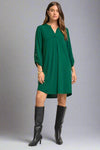Long Sleeve Lizzy Dress - Jewel Green
