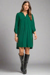 Long Sleeve Lizzy Dress - Jewel Green