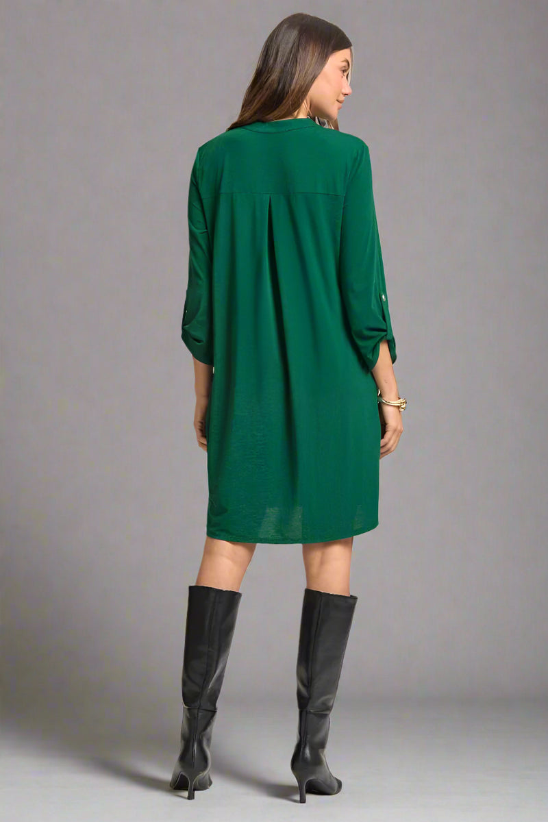 Long Sleeve Lizzy Dress - Jewel Green