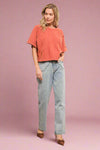 Western Yoke Studded Jeans - Light Wash