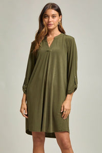 Long Sleeve Lizzy Dress - Olive