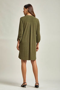 Long Sleeve Lizzy Dress - Olive