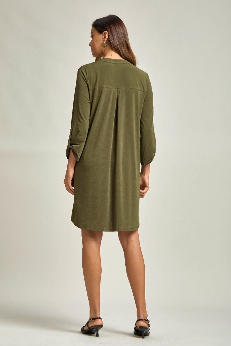 Long Sleeve Lizzy Dress - Olive