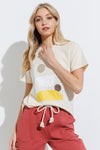 Classic Tee With Print - Sand