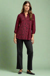 Lizzy Top - Black Red Floral