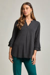 Lizzy Bell Top - Solid Black