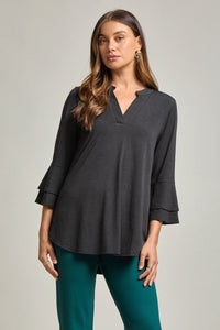 Lizzy Bell Top - Solid Black