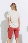 Classic Tee With Print - Sand