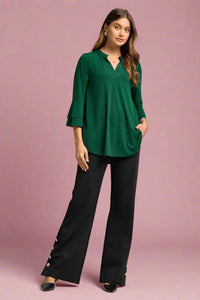 Lizzy Bell Top - Jewel Green