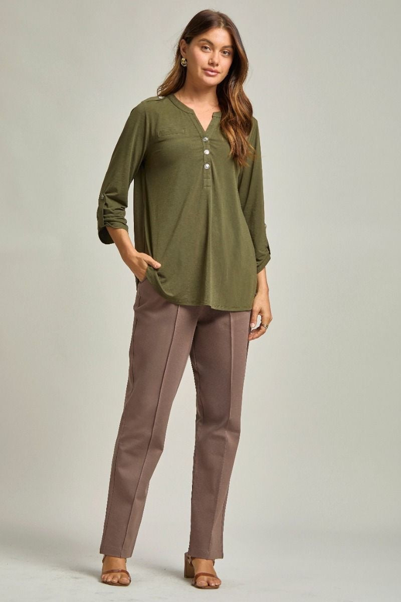 Lizzy Lux Top - Olive