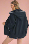 Noel Full Zip Hoodie - Black