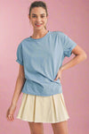 Mali Tee Raw Hem - Ocean