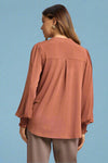 Lizzy Elastic Cuff Top - Caramel