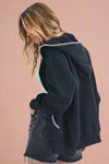 Noel Full Zip Hoodie - Black