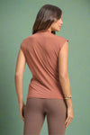 Surplice Blouse Top - Rust