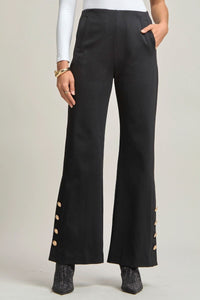 Magic Side Button Pants - Black