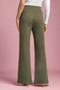 Magic Side Button Pants - Olive