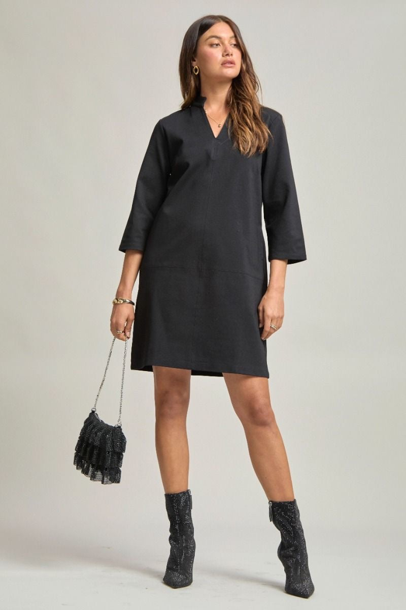 Magic V-Neck Dress - Black