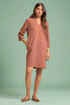 Magic V-Neck Dress - Caramel