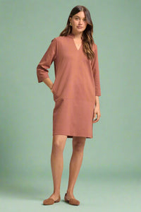 Magic V-Neck Dress - Caramel
