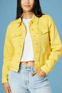 Bird Yellow Jean Jacket Judy Blue