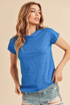 Gwen Cabbage Hem Tee Blue