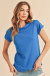 Gwen Cabbage Hem Tee Blue
