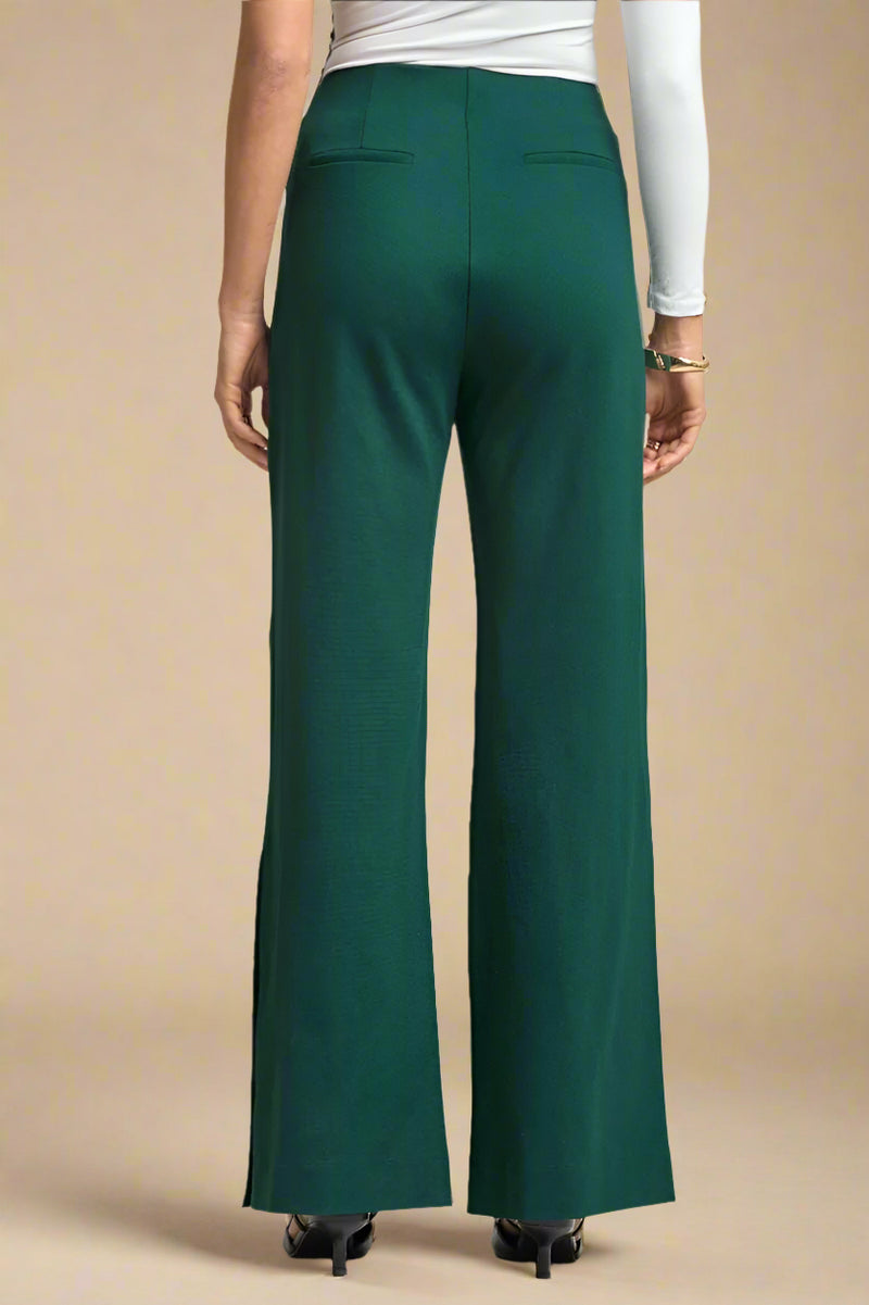 Magic Side Button Pants - Hunter Green