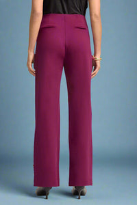 Magic Side Button Pants - Merlot