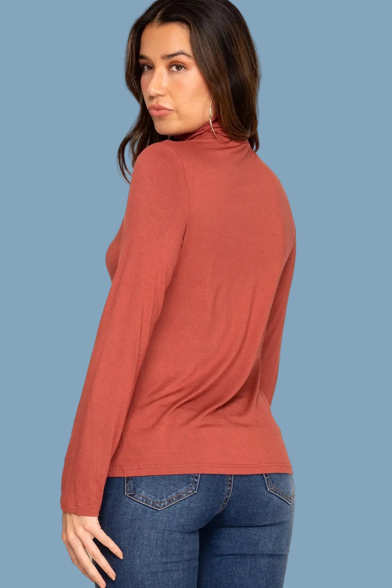 Long Sleeve Mock Neck Top