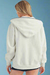Noel Full Zip Hoodie - Heather Bone
