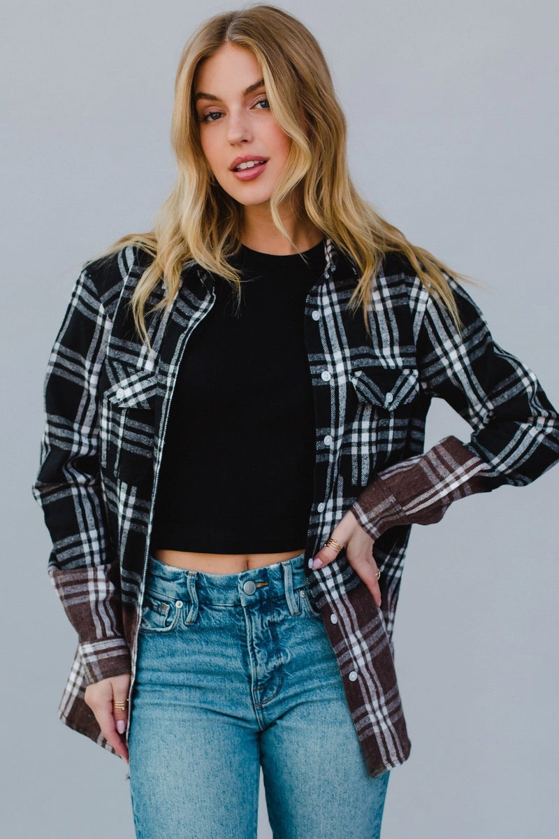 Black & White Plaid Flannel