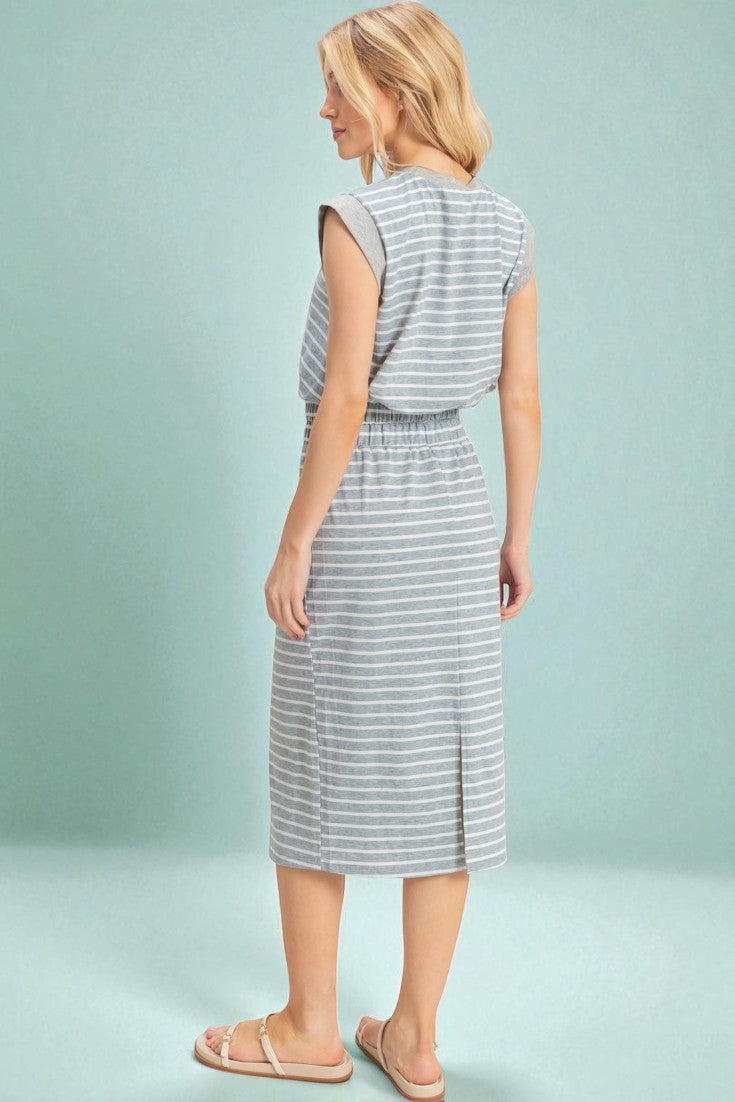 Striped Top - Gray