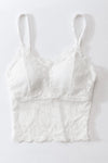 Heart Lace Bralette - White
